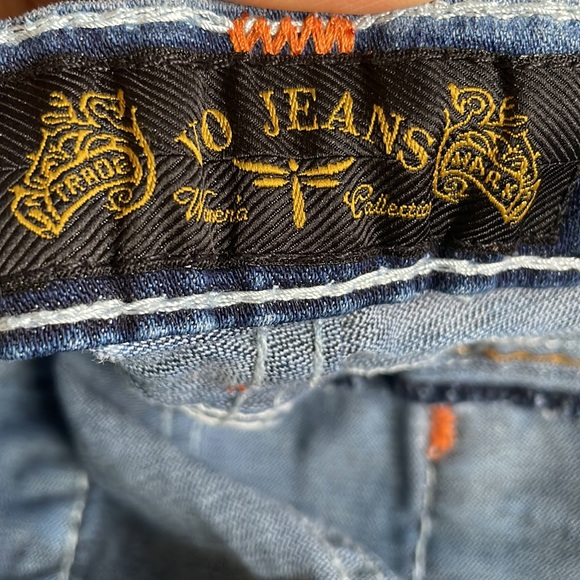 VO Jeans Trendy Tie-Dye Style Blue Straight Legs Jeans Size 28 - Picture 12 of 12